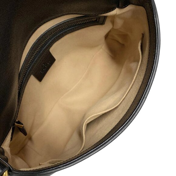 Auth GUCCI GG Marmont Black Leather Shoulder Bag - Picture 15 of 16